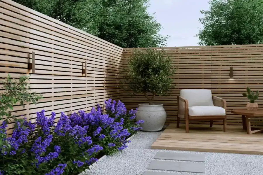 Cedar fencing and privacy screens